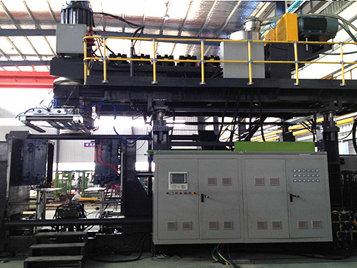 Single layer blow moulding machine for plastic fuel tank